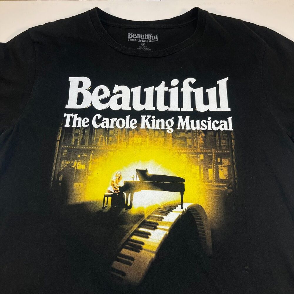 Beautiful The Carole King Musical Broadway Play National Tour T Shirt Sz Mens M